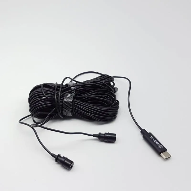 Boya BY-M3D Doble micrófono lavalier con conector USB-C