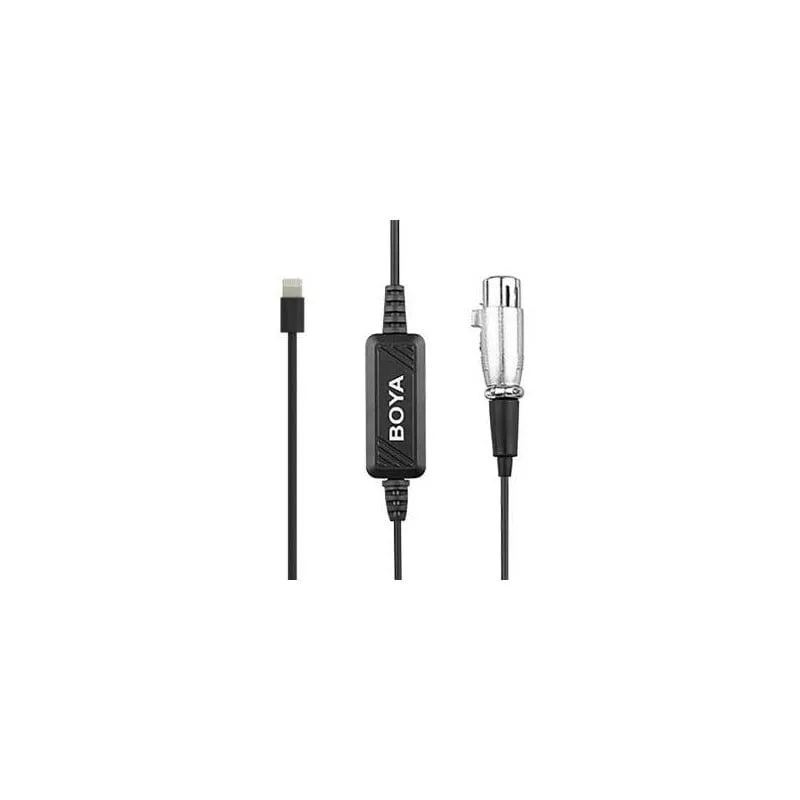 Boya BY-BCA7 Cable con preamplificador lightning - XLR hembra
