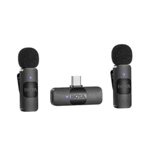 Boya BY-V20 Micrófono Inalámbrico Doble Ultra Compacto y Portable 2.4GHz Conector USB-C