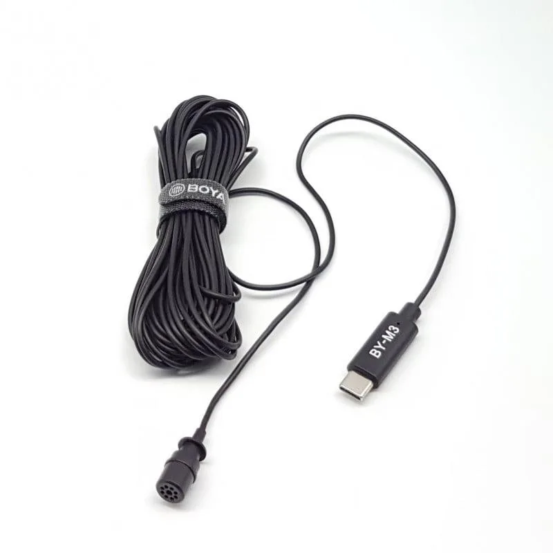 Boya BY-M3 Micrófono lavalier con conector USB-C