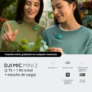 DJI Mic Mini 2 (2 TX + 1 Mobile RX + Case de carga)