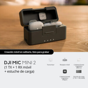 DJI Mic Mini 2 (1 TX + 1 Mobile RX + Case de carga)
